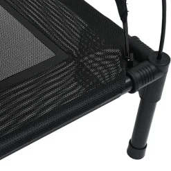 vidaXL Cama para perro Manual 63 x 49,5 x 60 cm Acero Negro New