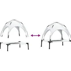 vidaXL Productos Para Mascotas-Cama para perro Manual 62 x 48 x 61 cm Acero