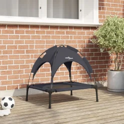 vidaXL Cama para perro Manual 62 x 48 x 61 cm Acero Negro Discount