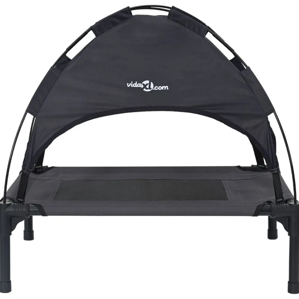 vidaXL Cama para perro Manual 62 x 48 x 61 cm Acero Negro Discount