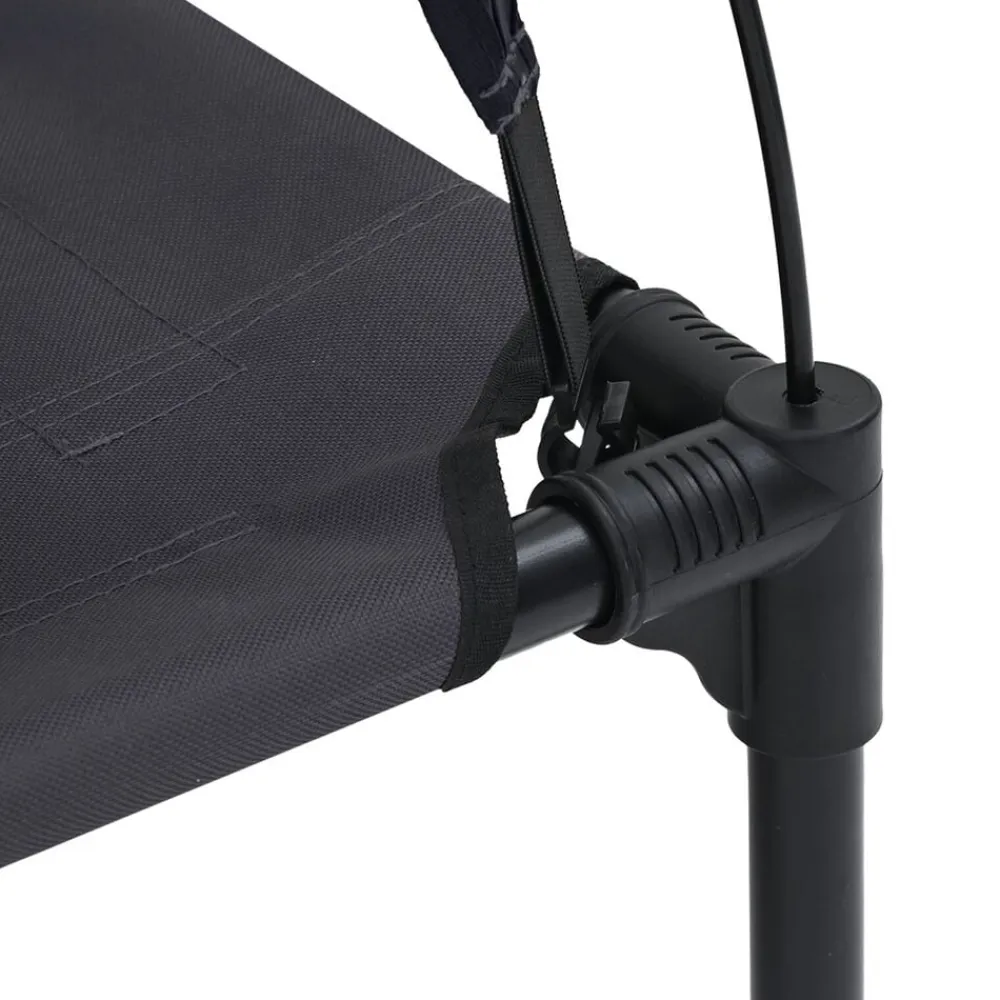 vidaXL Cama para perro Manual 62 x 48 x 61 cm Acero Negro Discount