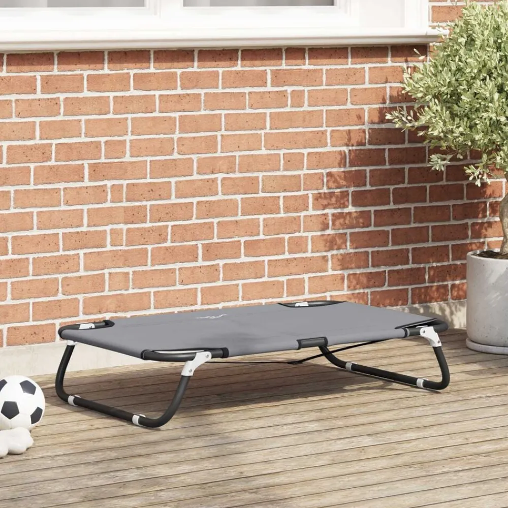 vidaXL Productos Para Mascotas-Cama para perro Manual 80 x 55 x 18 cm Acero