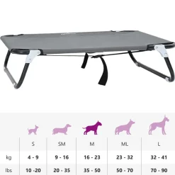 vidaXL Productos Para Mascotas-Cama para perro Manual 80 x 55 x 18 cm Acero