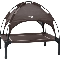 vidaXL Cama para perro Manual Marrón 63 x 49,5 x 60 cm Acero Marr&oacute;n