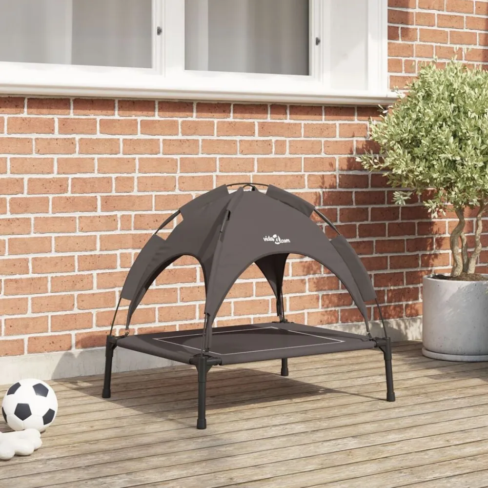 vidaXL Cama para perro Manual Marrón 63 x 49,5 x 60 cm Acero Marrón