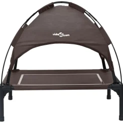 vidaXL Cama para perro Manual Marrón 63 x 49,5 x 60 cm Acero Marrón