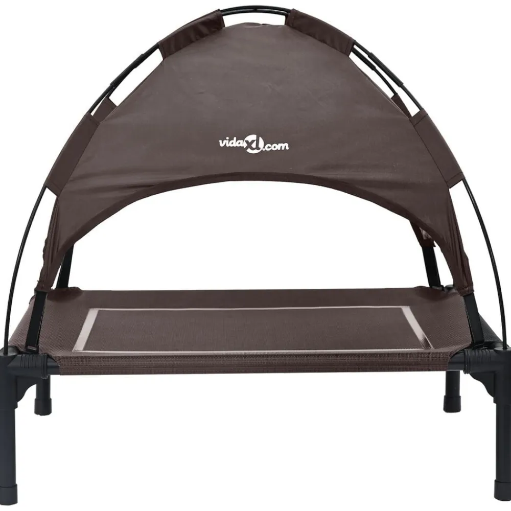 vidaXL Cama para perro Manual Marrón 63 x 49,5 x 60 cm Acero Marrón