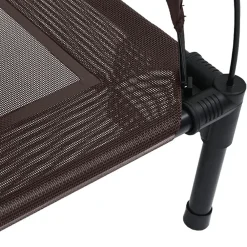 vidaXL Cama para perro Manual Marrón 63 x 49,5 x 60 cm Acero Marrón