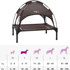 vidaXL Cama para perro Manual Marrón 63 x 49,5 x 60 cm Acero Marrón