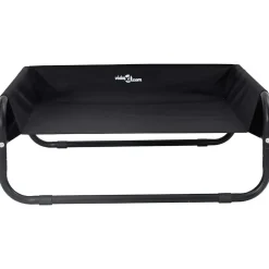 vidaXL Cama para perro Manual 75 x 75 x 30 cm Acero Negro Hot