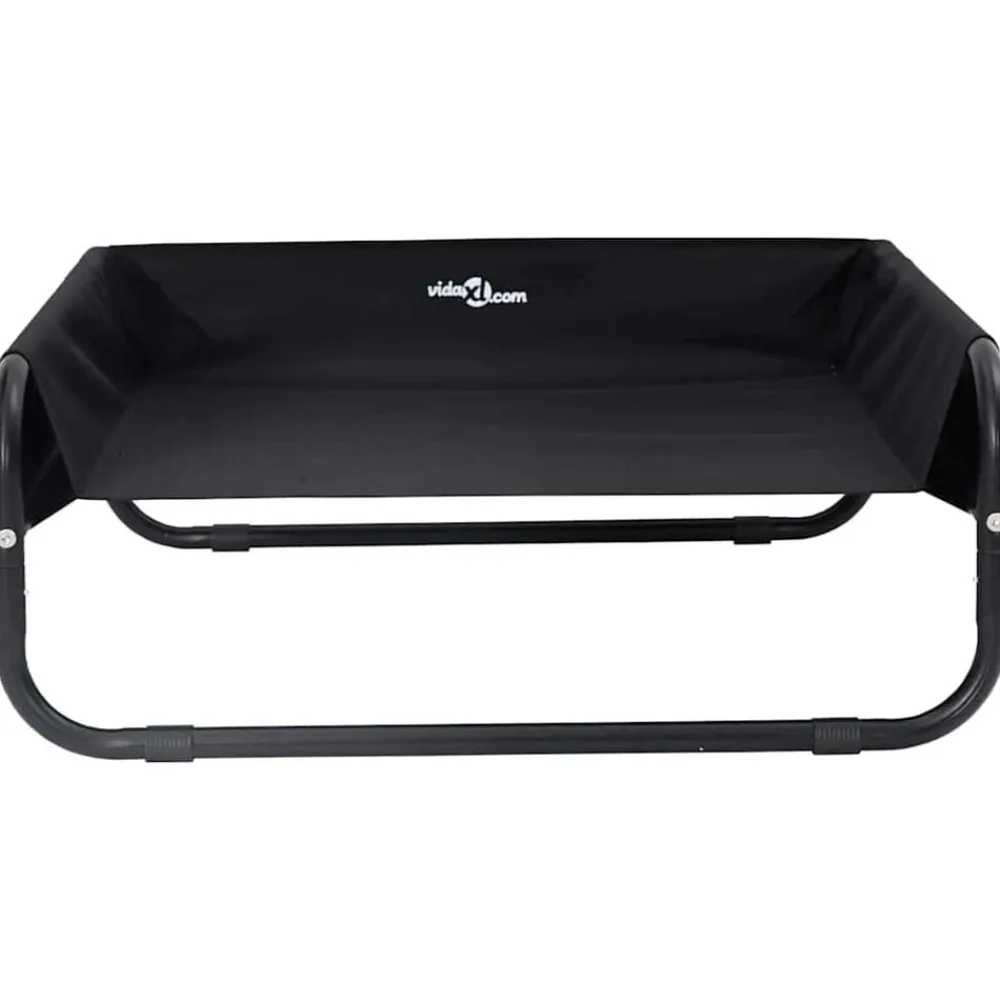 vidaXL Cama para perro Manual 75 x 75 x 30 cm Acero Negro Hot