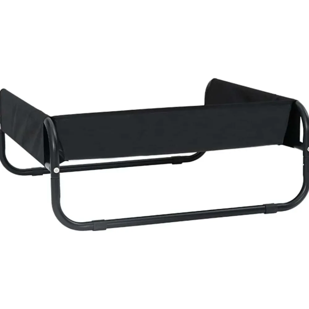 vidaXL Cama para perro Manual 75 x 75 x 30 cm Acero Negro Hot
