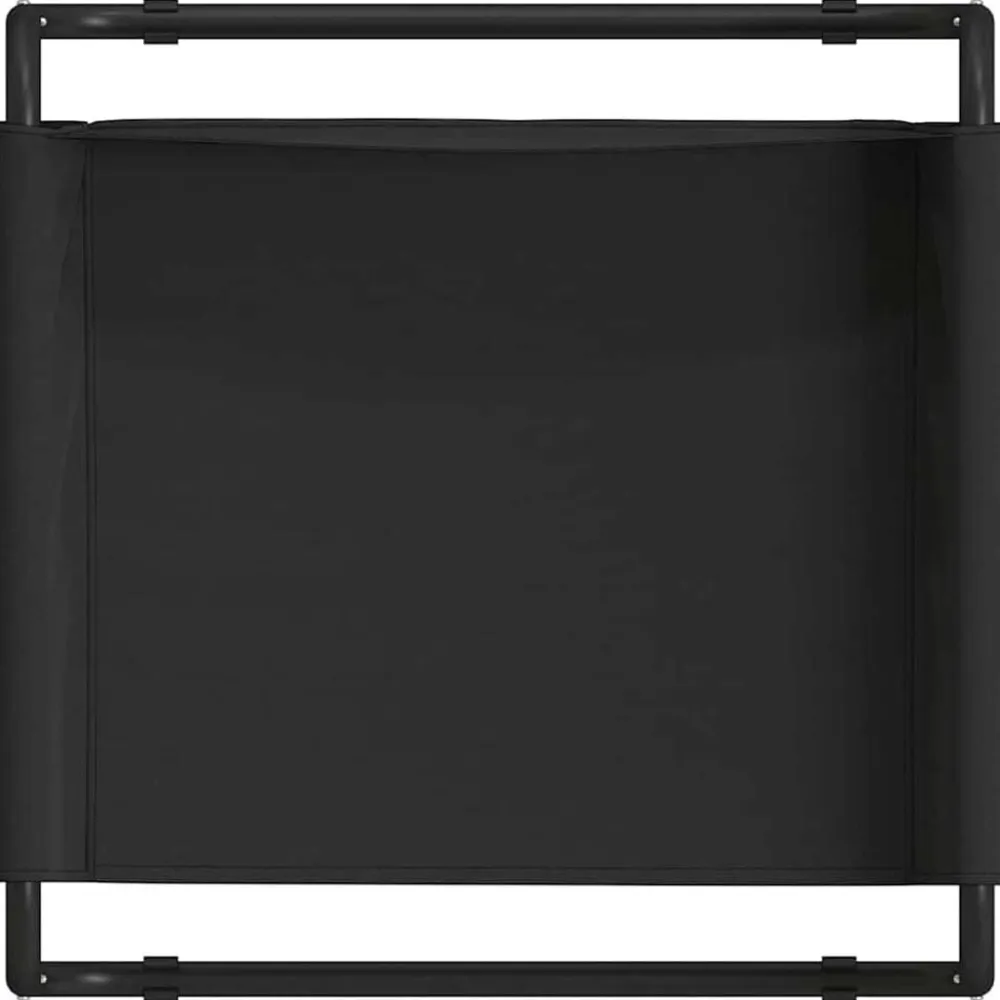 vidaXL Cama para perro Manual 75 x 75 x 30 cm Acero Negro Hot