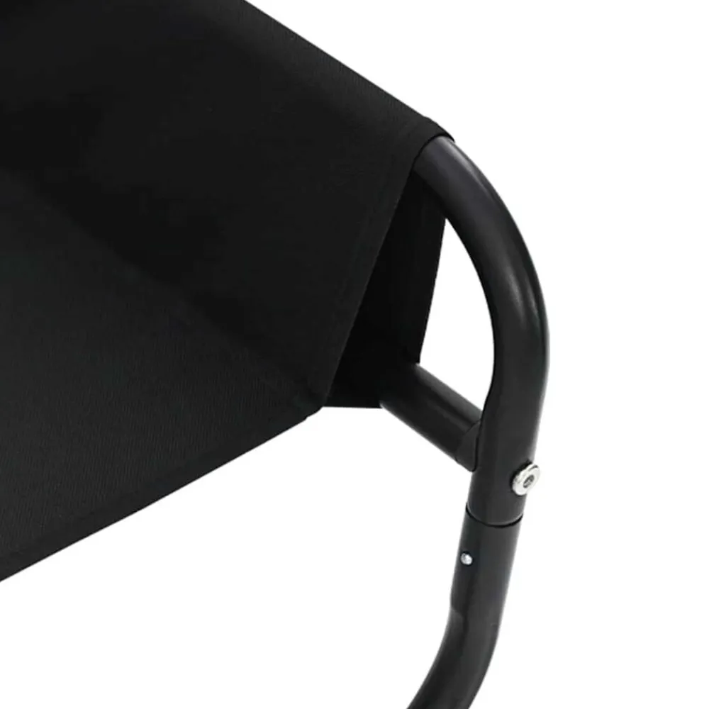 vidaXL Cama para perro Manual 75 x 75 x 30 cm Acero Negro Hot