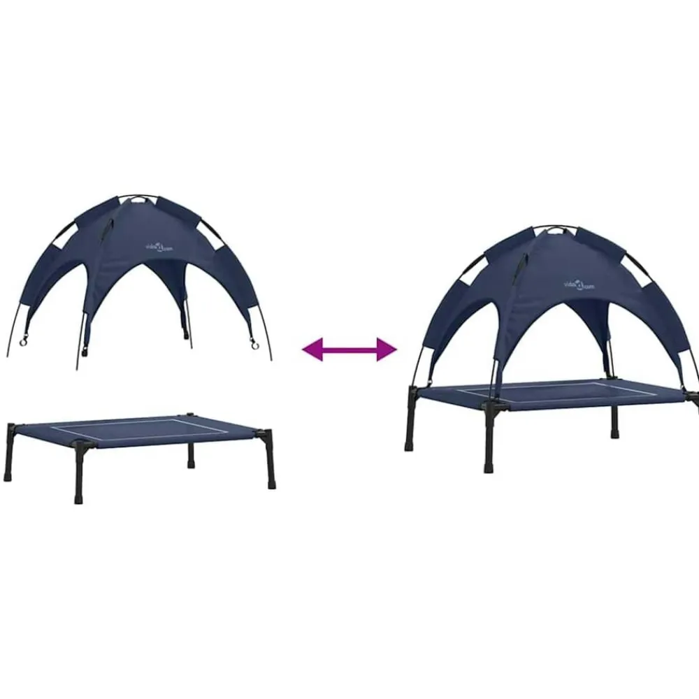 vidaXL Productos Para Mascotas-Cama para perro Manual 63 x 49,5 x 60 cm Acero