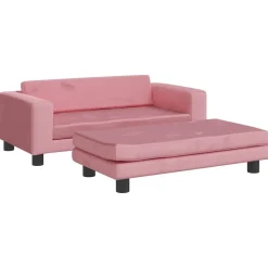 vidaXL Cama para perros con extensión terciopelo 100x50x30 cm Rosa Best