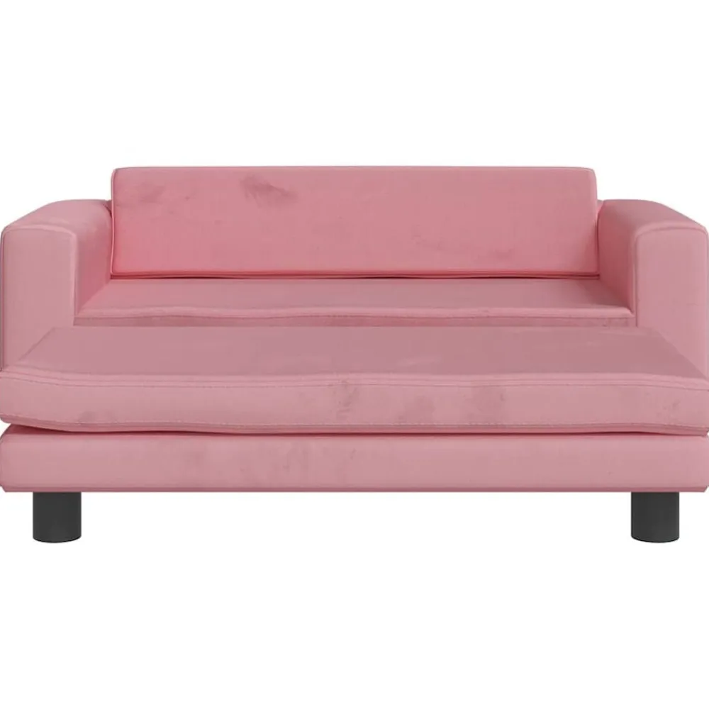 vidaXL Cama para perros con extensión terciopelo 100x50x30 cm Rosa Best