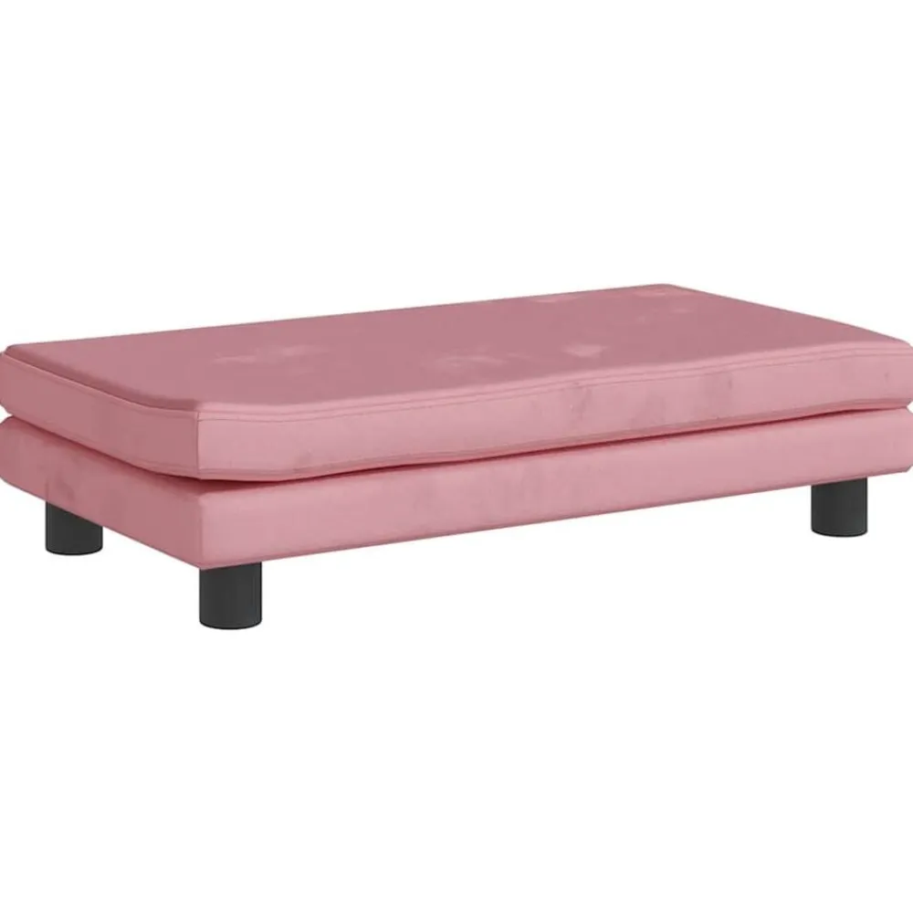 vidaXL Cama para perros con extensión terciopelo 100x50x30 cm Rosa Best