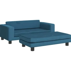 vidaXL Cama para perros con extensión terciopelo 100x50x30 cm Azul Best