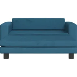 vidaXL Cama para perros con extensión terciopelo 100x50x30 cm Azul Best