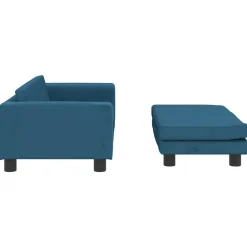 vidaXL Cama para perros con extensión terciopelo 100x50x30 cm Azul Best