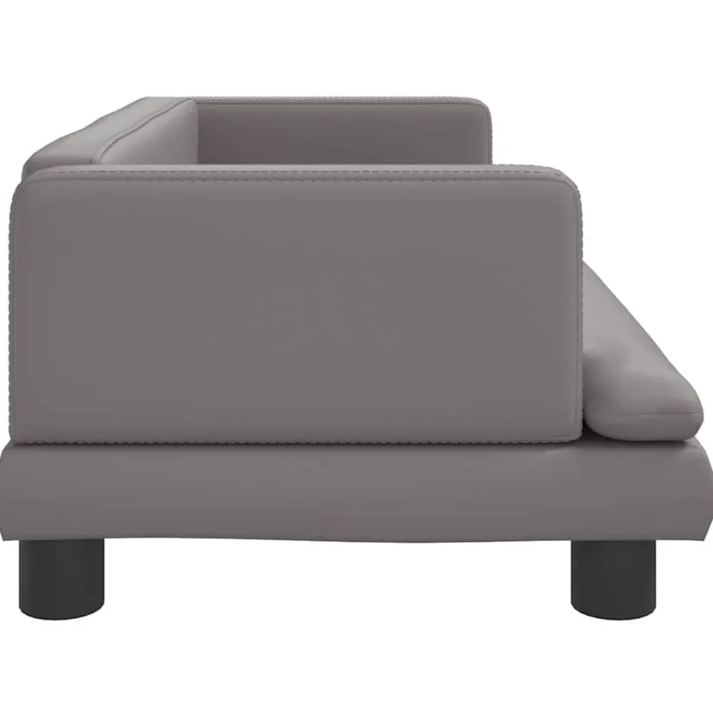vidaXL Cama para perros de cuero sintético 80x45x30 cm Gris Hot