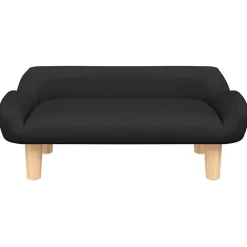 vidaXL Cama para perros de tela negra 70x40x24 cm Negro