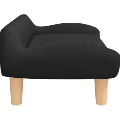 vidaXL Cama para perros de tela negra 70x40x24 cm Negro