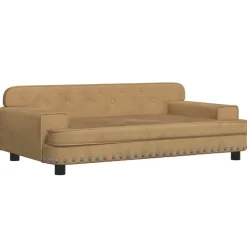 vidaXL Cama para perros de terciopelo marrón 90x53x30 cm Marrón Sale