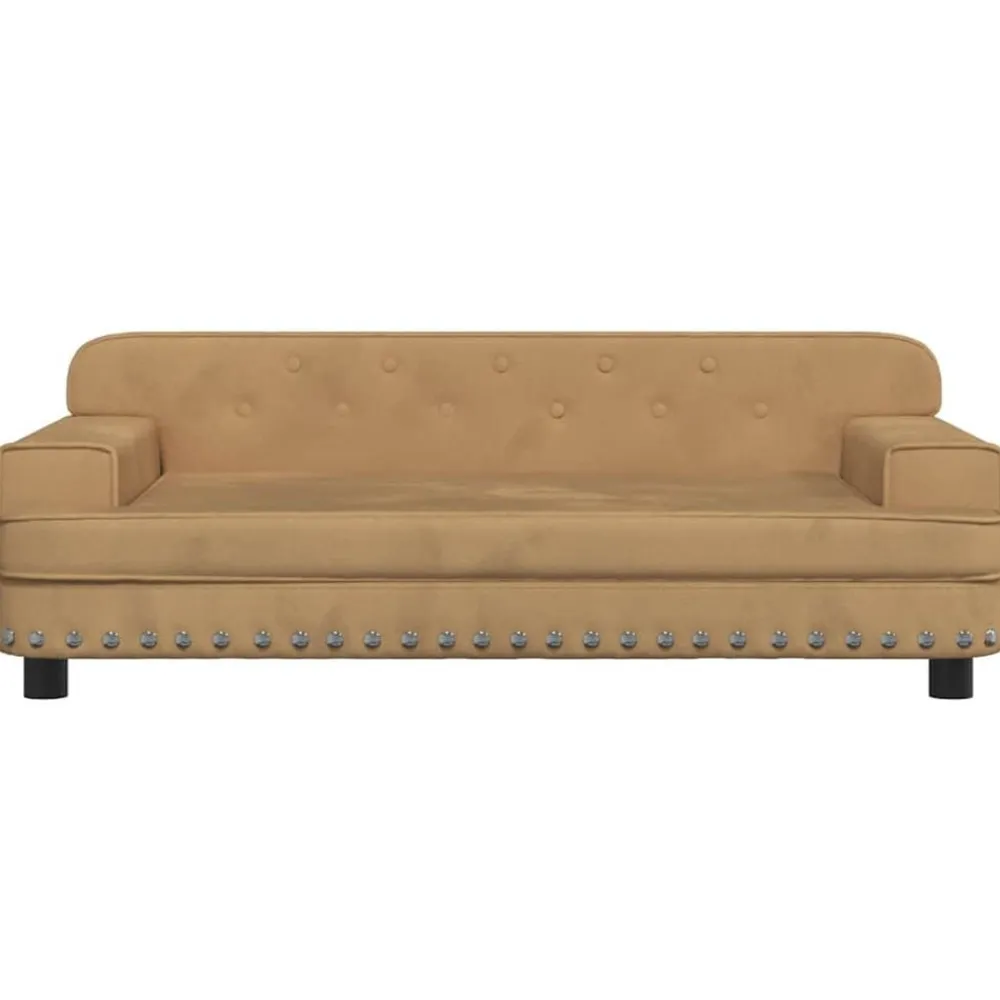 vidaXL Cama para perros de terciopelo marrón 90x53x30 cm Marrón Sale