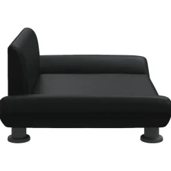 vidaXL Productos Para Mascotas-Cama para perros de cuero sintético negra 70x45x28 cm