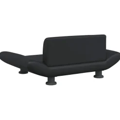 vidaXL Productos Para Mascotas-Cama para perros de cuero sintético negra 70x45x28 cm
