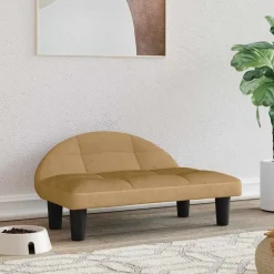 vidaXL Productos Para Mascotas-Cama para perros de terciopelo marrón 70x52x30 cm