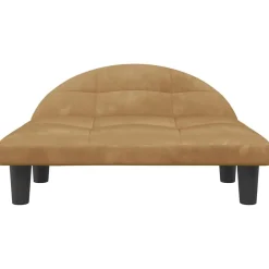 vidaXL Productos Para Mascotas-Cama para perros de terciopelo marrón 70x52x30 cm