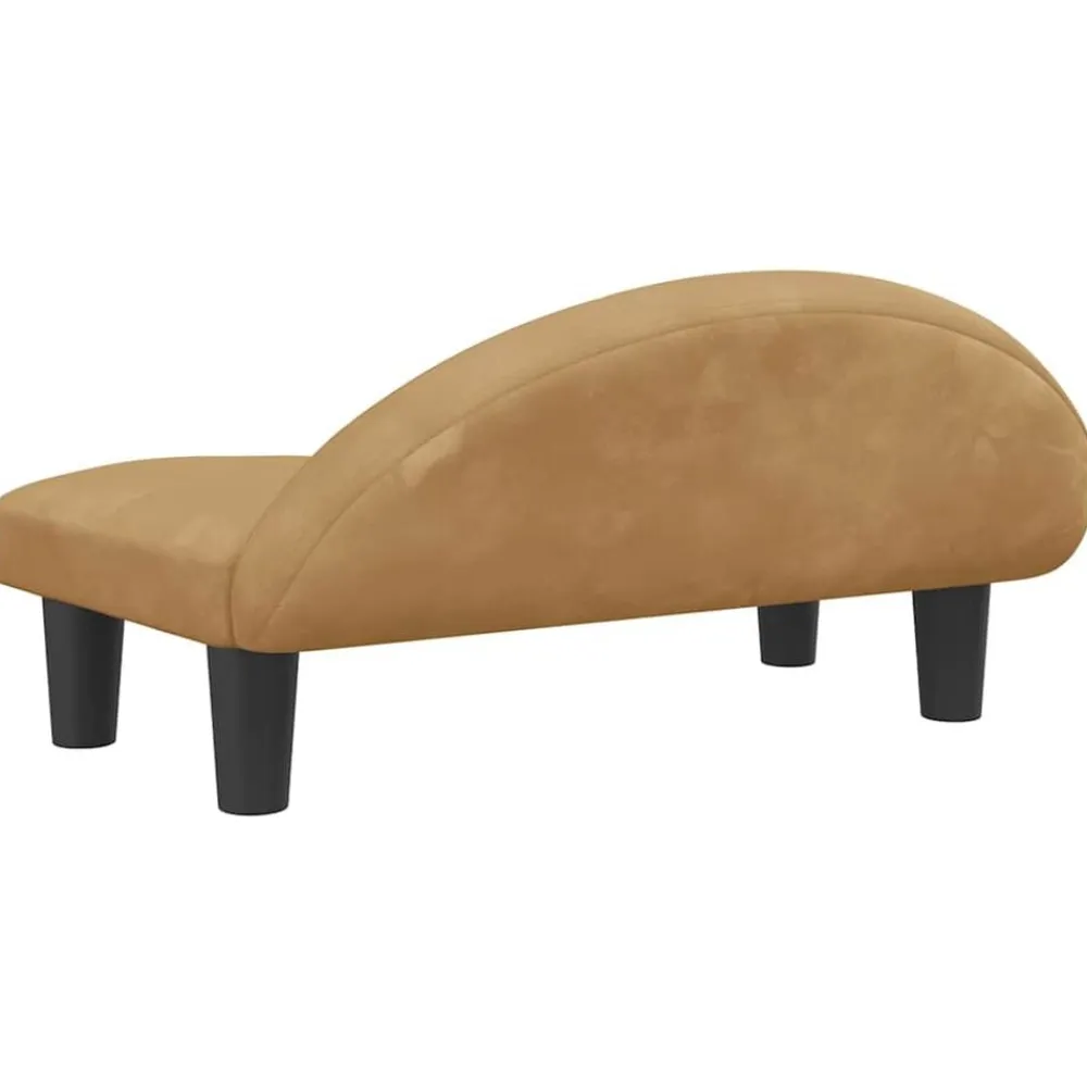 vidaXL Productos Para Mascotas-Cama para perros de terciopelo marrón 70x52x30 cm