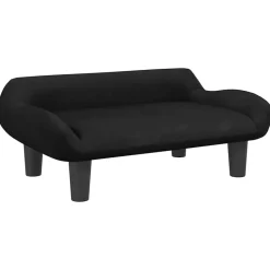 vidaXL Cama para perros de terciopelo negra 70x40x24 cm Negro Online