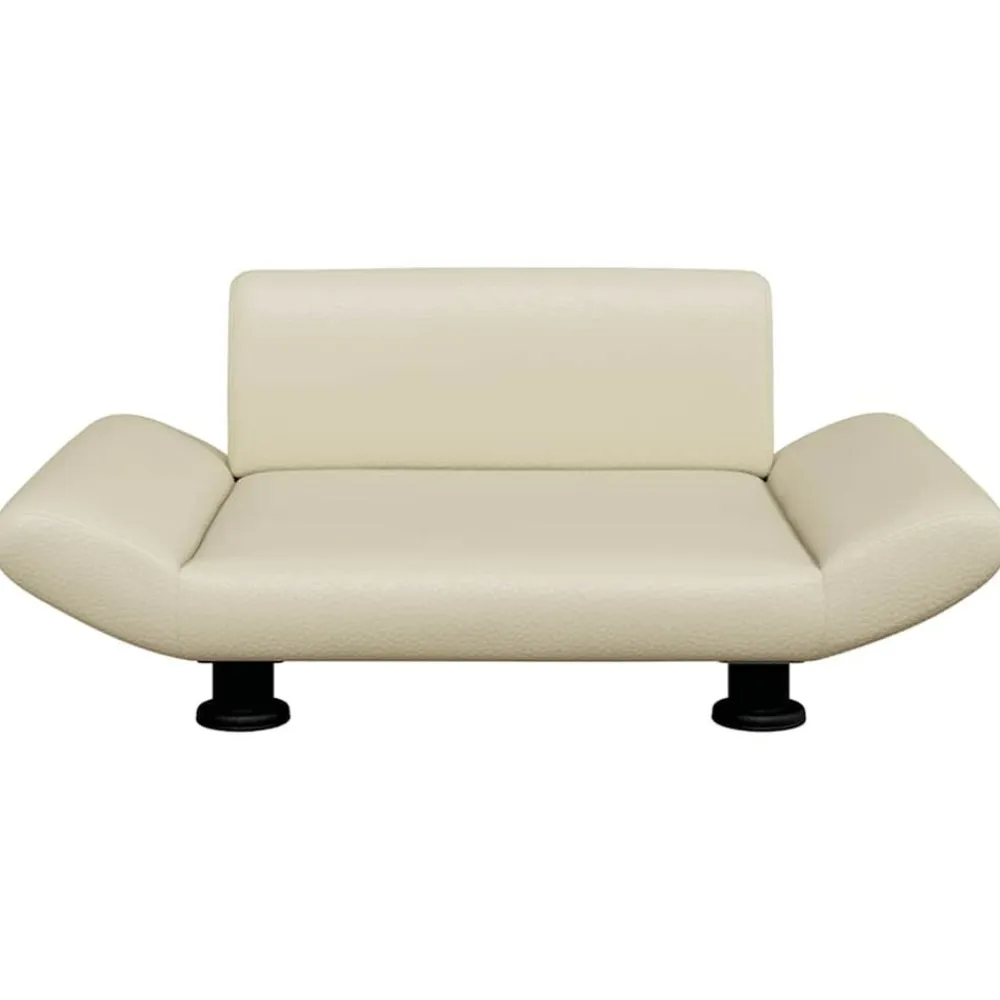 vidaXL Cama para perros de cuero sintético 70x45x28 cm Crema New