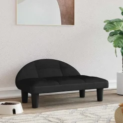 vidaXL Productos Para Mascotas-Cama para perros de terciopelo negra 70x52x30 cm