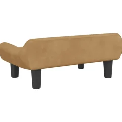 vidaXL Productos Para Mascotas-Cama para perros de terciopelo marrón 70x40x24 cm