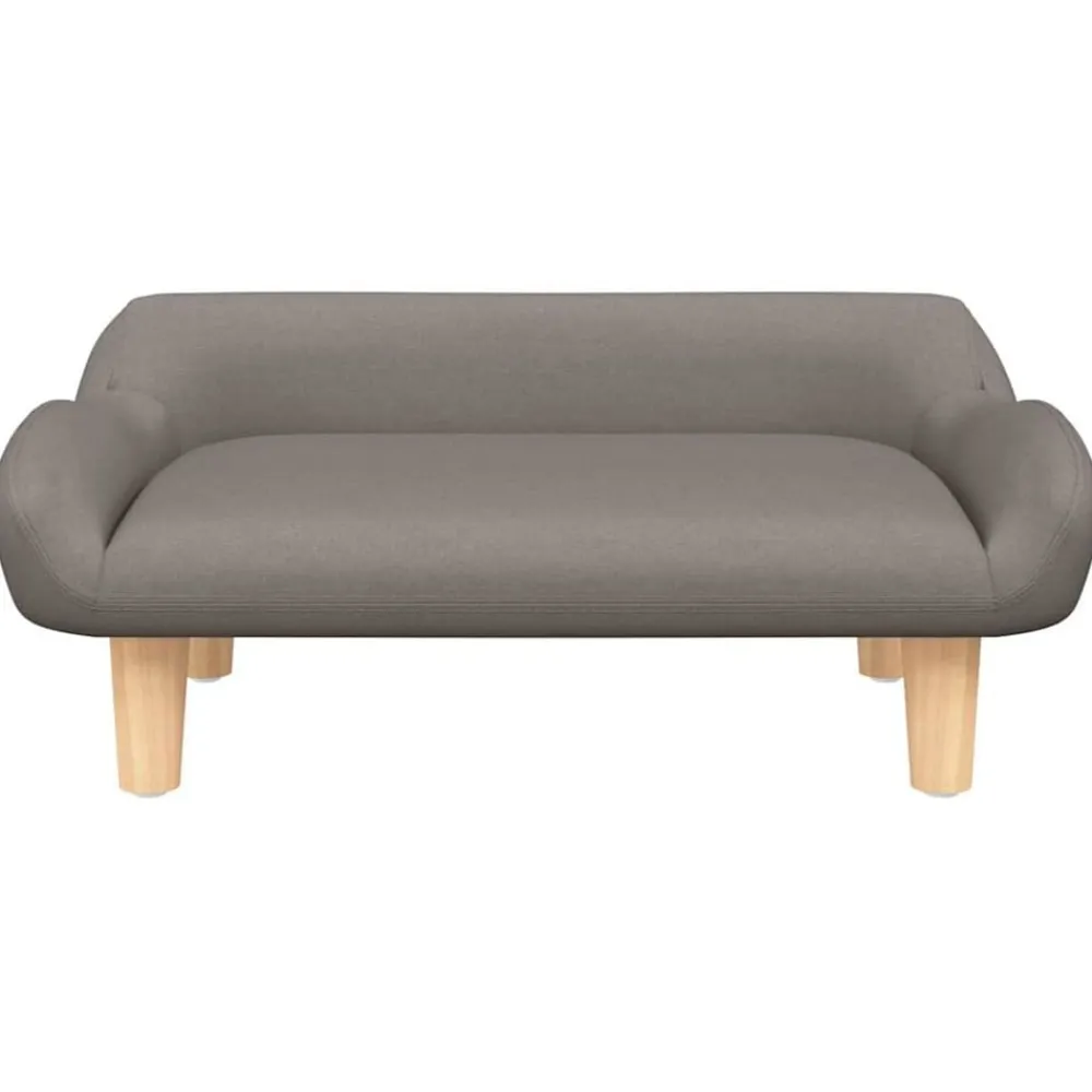 vidaXL Cama para perros de tela gris taupe 70x40x24 cm Taupé