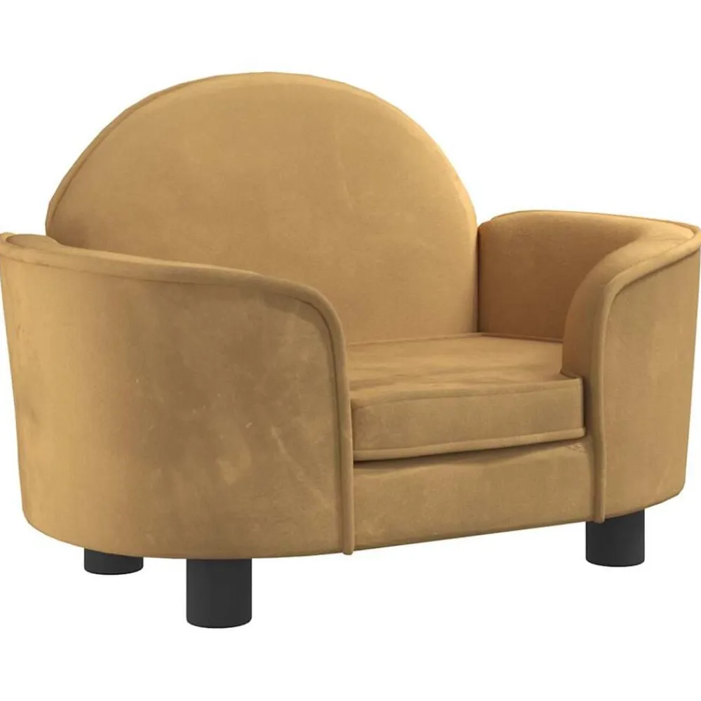 vidaXL Cama para perros de terciopelo marrón 66x40x45 cm Marrón Best
