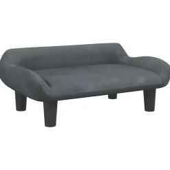 vidaXL Cama para perros de terciopelo 70x40x24 cm Gris oscuro Best
