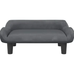 vidaXL Cama para perros de terciopelo 70x40x24 cm Gris oscuro Best