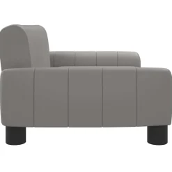 vidaXL Cama para perros de cuero sintético 70x45x30 cm Gris New
