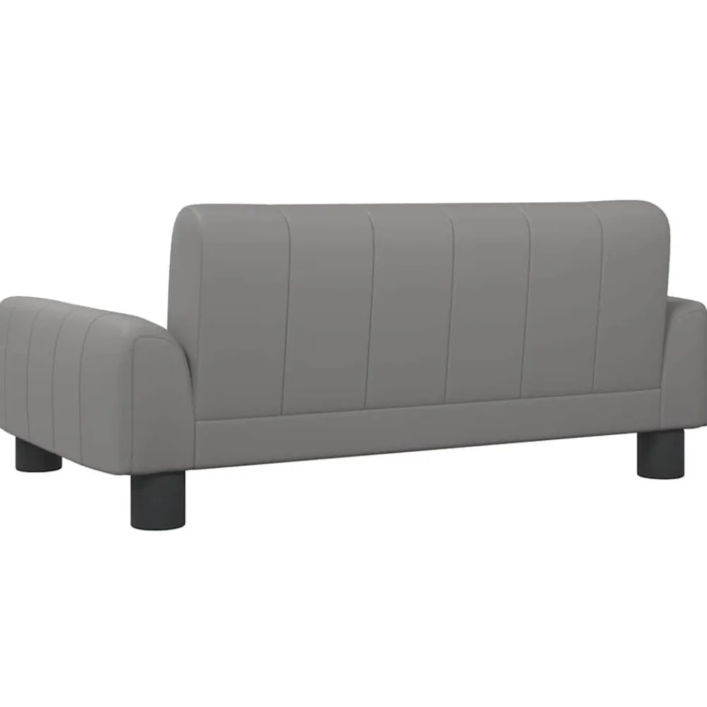 vidaXL Cama para perros de cuero sintético 70x45x30 cm Gris New