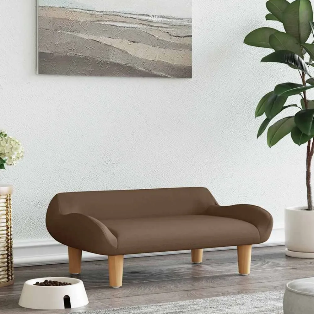 vidaXL Cama para perros de tela marrón 70x40x24 cm Marrón Sale