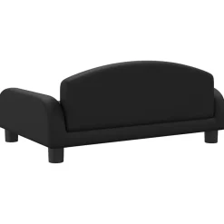 vidaXL Productos Para Mascotas-Cama para perros de cuero sintético negra 70x45x30 cm