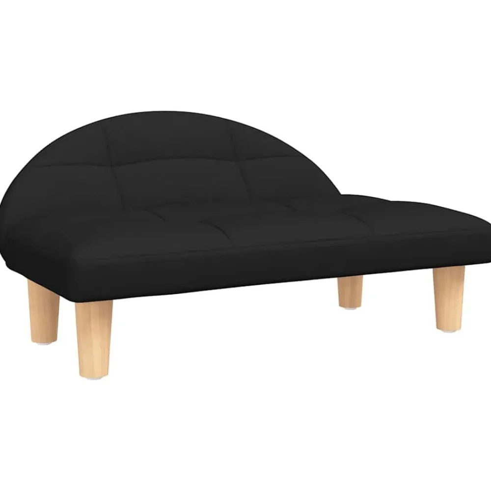 vidaXL Cama para perros de tela negra 70x52x30 cm Negro Sale