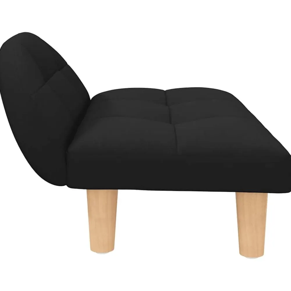 vidaXL Cama para perros de tela negra 70x52x30 cm Negro Sale