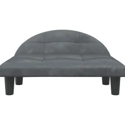 vidaXL Cama para perros de terciopelo 70x52x30 cm Gris oscuro Best